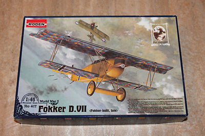 Roden 417 Doppeldecker Fokker D.VII late 1:48 NEU OVP WW1