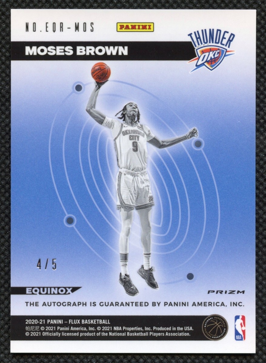 2020-21 Panini Flux Moses Brown Rookie 4/5 Auto Equinox Blue 2020-21 Panini Flux Moses Brown Rookie 4/5 Auto Equinox Blue