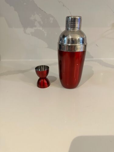 Stainless Steel Cocktail Martini Shaker 16oz and Peg Measure/Jigger - Foto 1 di 5