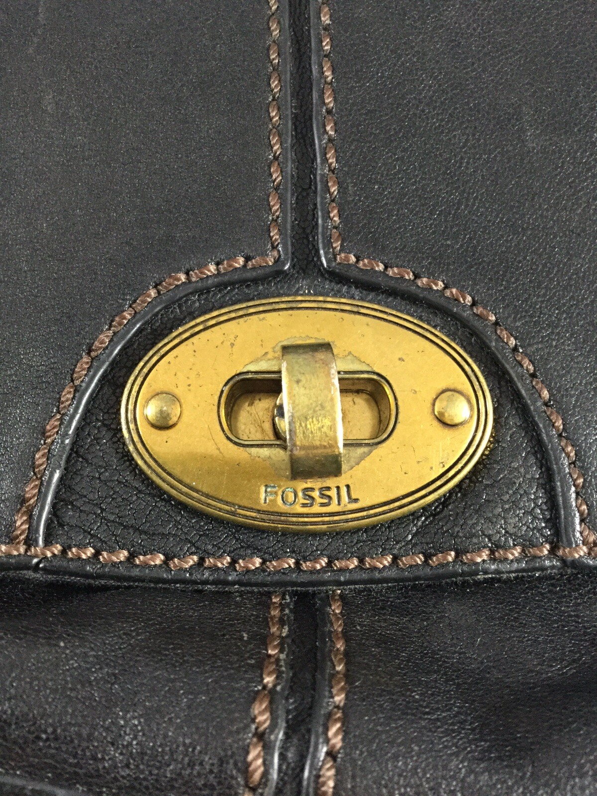 Vintage Fossil Leather Crossbody Bag eBay