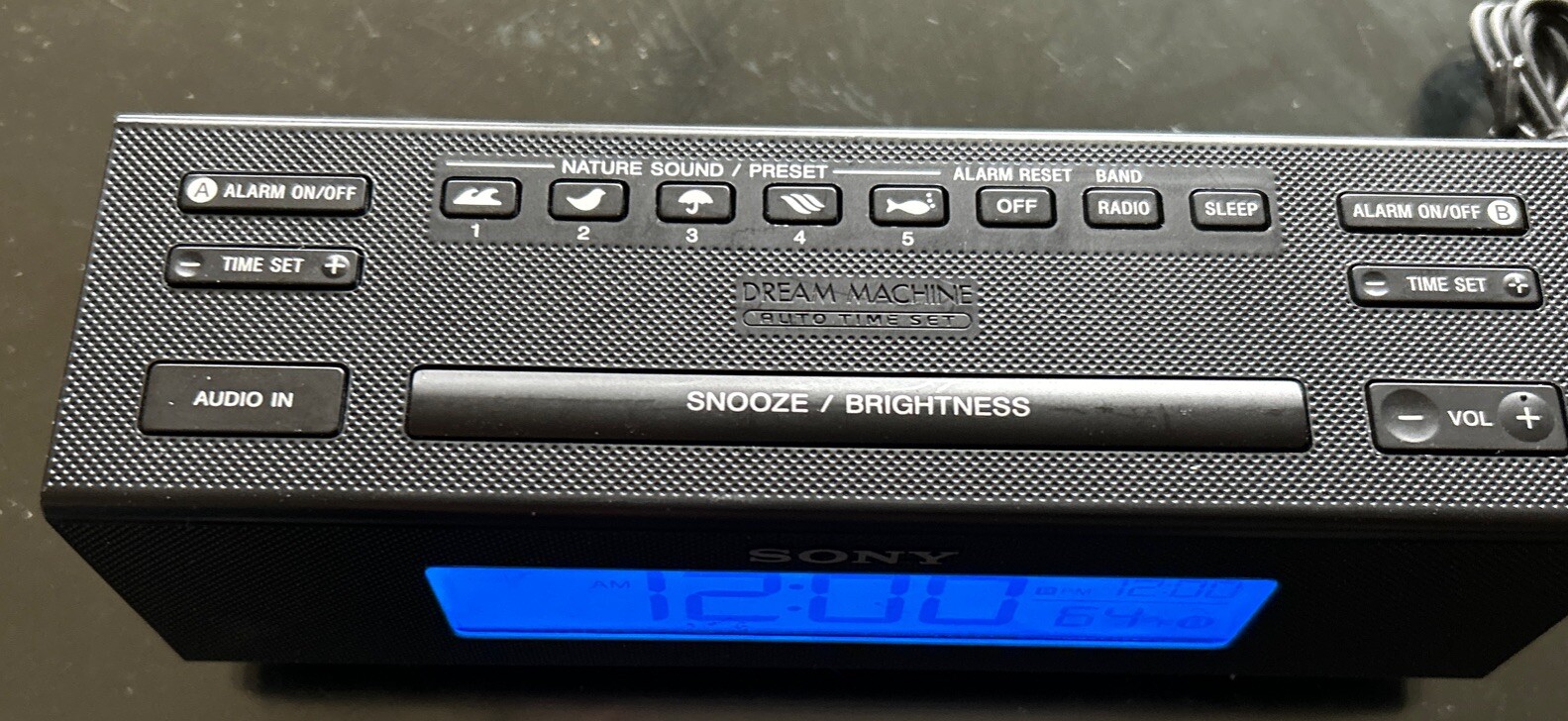 Sony Dream Machine AM/FM Clock Radio Model ICFC707 Works eBay