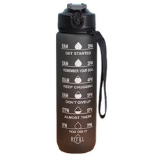 Sports Water Bottle Gym Travel Drinking Leakproof Bottle with Straw Bpa Free 1L