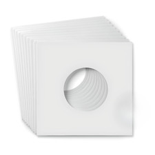 Cardboard Jacket - White Covers With Hole for 7" Single 45 RPM Records 10 