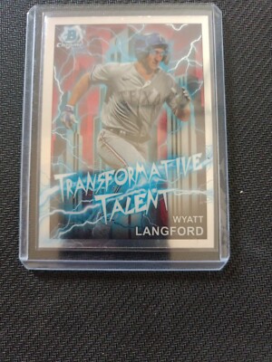 Wyatt Langford Bowman Chrome draft transformative talent  dime     