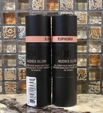 Bundlle 2 Nudestix Nudies Glow All Over Face Euphorix Rose Gold Full Size