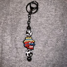 Handmade Beaded Keychain, Purse Charm, Zipper Pull