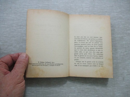 The old man and the sea, E. Hemingway, paperback,French edit.,Gallimard,1964. k2 - Picture 5 of 6