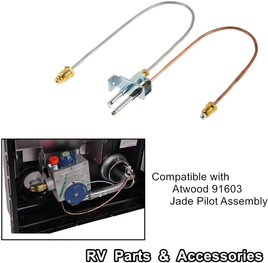 Atwood 91603 RV Water Heater Pilot Assembly & Thermocouple Kit