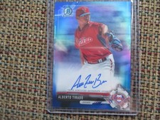 ALBERTO TIRADO Phillies 2017 Bowman Chrome BLUE REFRACTOR Autograph #63/150