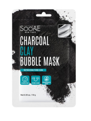 SOO'AE New York Charcoal Clay Bubble Mask Refreshing Pore Care - Set of 2
