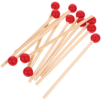 12 Pcs Hölzerner Klavierhammer boutiques Kind Holztrommelstöcke Holztrommelstiele