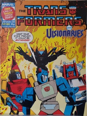 The Transformers And Visionaries # 188 22nd October 1988 Marvel Comic