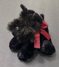 Aurora World Black Scottish Terrier Dog Plush Schnauzer Stuffed Puppy Sept 2015