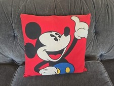 Vintage Mickey Mouse Print Pillow Disney Large Double Sided