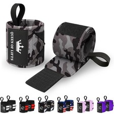 Weightlifting Wrist Wraps with Thumb Loop   18" HeavyDuty Support for