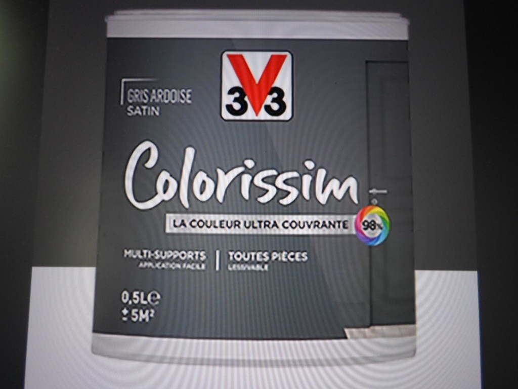 Peinture multi-supports Colorissim pour relooker vos meubles en gris ardoise satin
