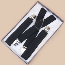 Men Women Suspenders 4 Clip Elastic Adjustable Pants Straps Men Braces Supports