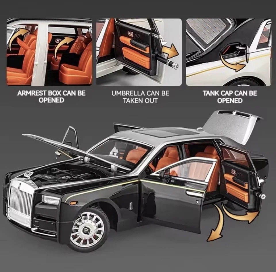 Rolls Royce Phantom distancia entre ejes extendida plateado 1/18 modelo 08841DRB Foto 4 de 4