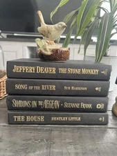 Black Hardcover Books With Gold Letters Lot Of 4 Staging Decor (BOOKS ONLY) NICE