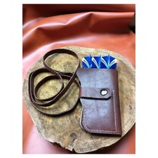 Handmade Genuine Leather Dart Case and Lanyard Combo Hand Stitched