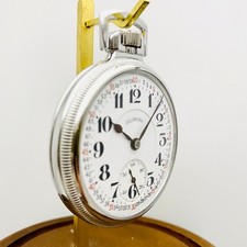 1923 Illinois 16S 19J RR Grade Bunn  Display Clear Back Pocket Watch Runs