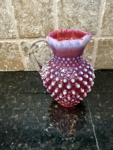 美 フェントン クランベリー ピッチャー 花瓶 オプティクメロン 美 フェントン クランベリー ピッチャー 花瓶 オプティクメロン 希少
