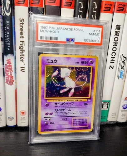 Pokémon TCG Mew Japanese Fossil Holo PSA 8 NM-MT #151