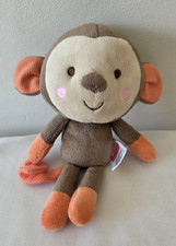 Fisher Price Snugamonkey Brown Orange Baby 7" Plush Monkey 95778 Lovey