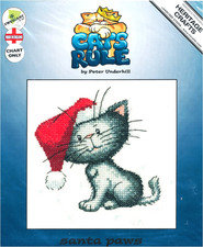 Heritage Crafts SANTA PAWS Cats Rule by Peter Underhill Cross Stitch Pattern Onl