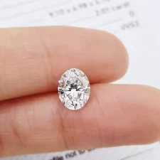 Natural D Color 5.00 CT Oval Cut Loose Lab Grown CVD Diamond VVS1 Certified