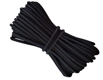 1/8Inch 3mm 10 Yards Black Heavy Stretch Round String Elastic Cord for DIY Cr...