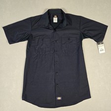 Dickies Men's M/R Performance Work Shirt Navy Short Sleeve New with Tags