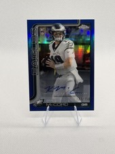 Kyle McCord True Blue Refractor Rookie Auto /150 2025 Topps Chrome Eagles
