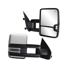 New Pair Towing Mirrors fit for 2014 2015 2016 2017 2018 Chevy Chrome
