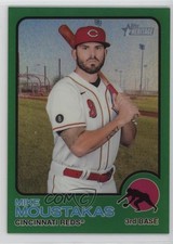 2022 Topps Heritage Chrome Green Border Refractor 240/273 Mike Moustakas #4 sh7