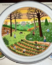 Villeroy & Boch The Four Seasons Plate # 3 Autumn Design Naif by Gerard Laplau