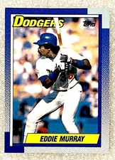 💎1990 Topps Baseball Card #305 Eddie⚾️Murray~~Los Angeles Dodgers.