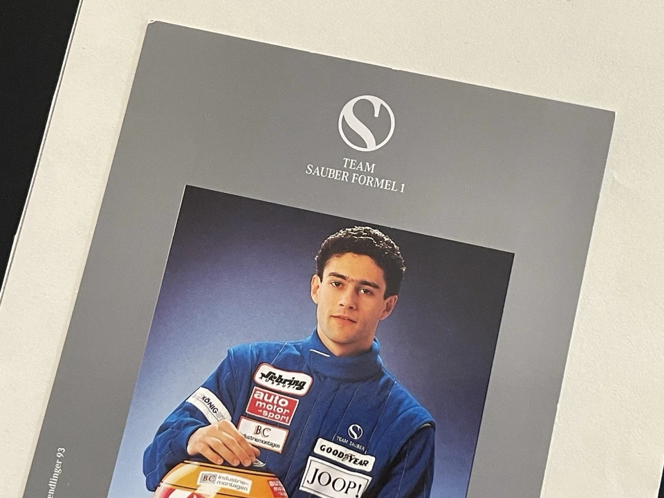 "Piloto de coche de carreras de Fórmula Uno Karl Wendlinger, Gran Premio: foto firmada 8x10""/KSK" Foto 3 de 4