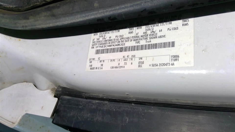 Used Front Left Door Interior Trim Panel fits: 2015 Ford Transit 150 Grade A Foto 4 de 4