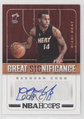 2018-19 Panini NBA Hoops Great SIGnificance Daequan Cook #GS-DC Auto 1fn9