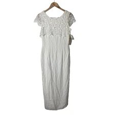 Vintage NWT Scott McClintock Gunne Sax Long Dress White Lace 8