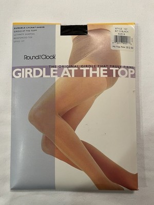 Round The Clock Pantyhose - Bit O Black - Size B - Style 137 