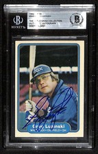 Greg Luzinski Signed 1982 Fleer Chicago White Sox Card Beckett