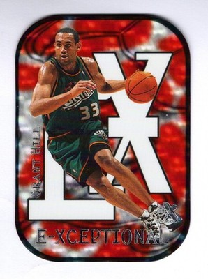 1999-00 E-X E-Xceptional Red #XC6 Grant Hill Detroit Pistons HOF
