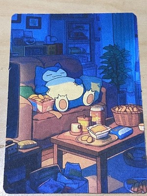 Anime ART STYLE Snorlax Fan Full Art Pokemon Custom Card/perfect bookmark 