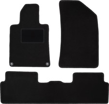 Fußmatten Automatten Velours Schwarz für Peugeot 508 I 2010-2018 3-tlg