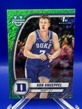 2024-25 Bowman University Chrome - Kon Knueppel #48 Green Shimmer Refractor (RC)