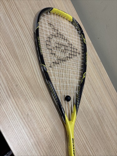 Dunlop Venom 110 Yellow squash racket With Black Silver Orange Carry Case - Picture 6 of 12