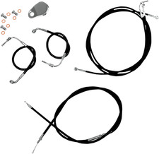 LA Choppers Black Cable & Brake Line Kit LA-8051KT-16B Made in USA