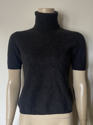 LORENA ANTONIAZZI Charcoal 100% Cashmere Turtleneck Jumper 46